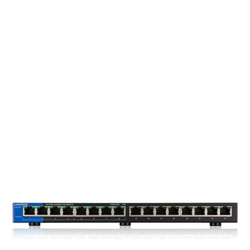 Linksys 16-poorts Gigabit PoE - desktopswitch (LGS116P)