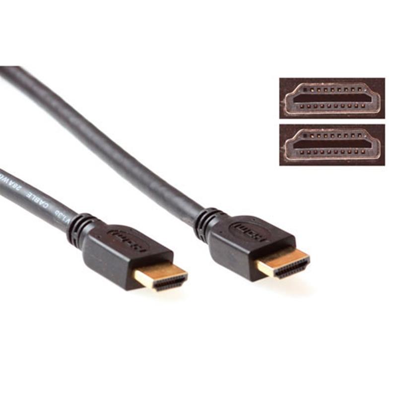 ACT 0.5m, 2xHDMI HDMI kabel 0,5 m HDMI Type A (Standaard) Zwart