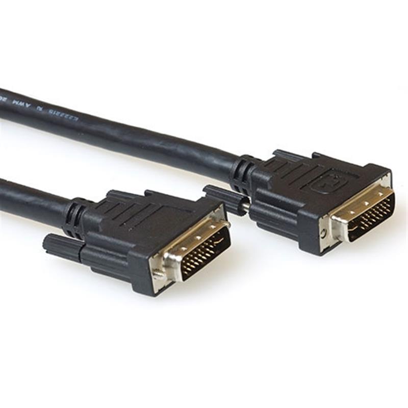 ACT AK3953 video kabel adapter 1,5 m DVI-I Zwart