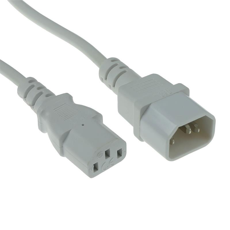ACT AK5245 electriciteitssnoer Wit 1,8 m C13 stekker C14 stekker
