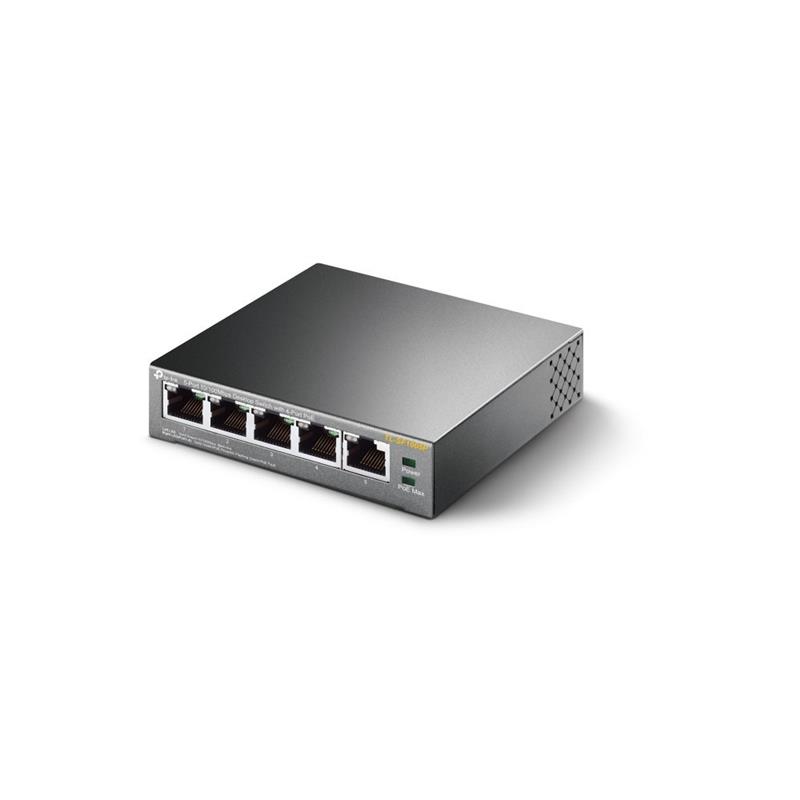 TP-LINK TL-SF1005P Unmanaged Fast Ethernet (10/100) Power over Ethernet (PoE) Zwart
