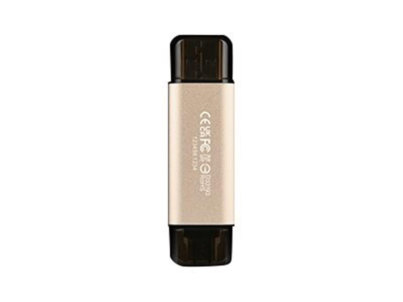 Transcend JetFlash 930C USB flash drive 256 GB USB Type-A / USB Type-C 3.2 Gen 1 (3.1 Gen 1) Goud