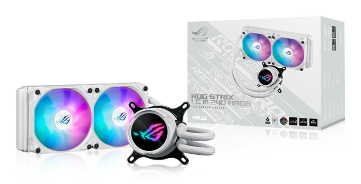 ASUS ROG Strix LC III 240 ARGB White Edition Processor Kit voor vloeistofkoeling 12 cm Wit