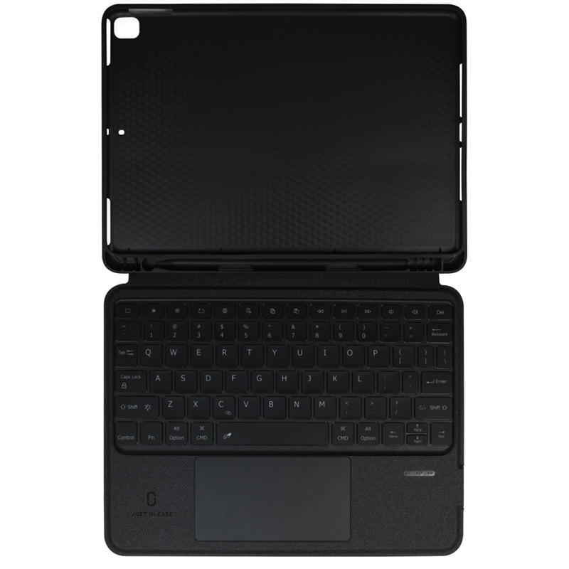 iPad 2021 9th Gen 2020 8th Gen Back Cover Flap Qwerty Keyboard - Black