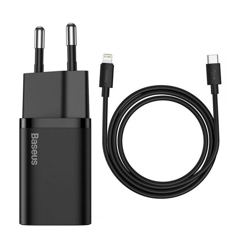 Baseus PD 20W Fast Charger USB-C to Lightning Cable Black 