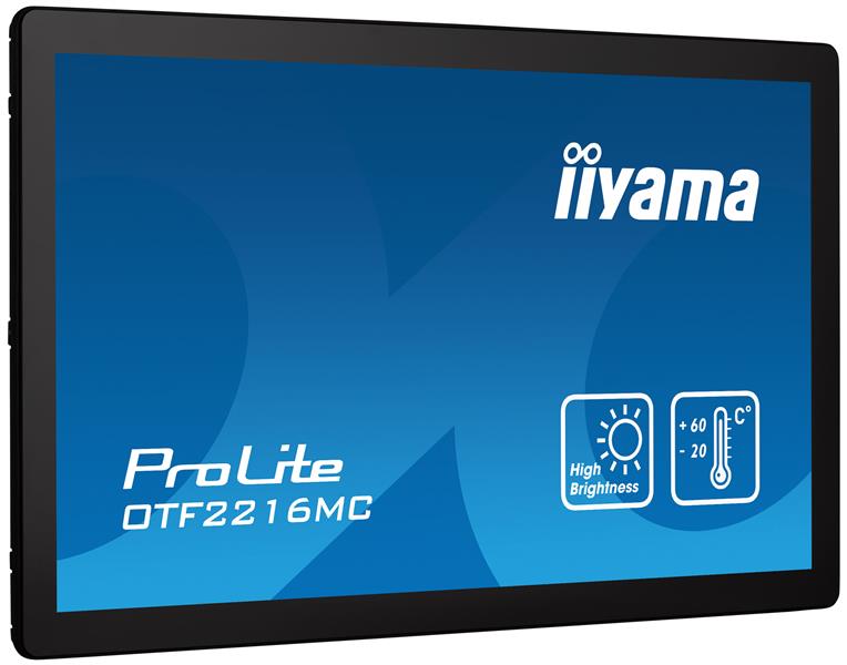 iiyama ProLite OTF2216MC-B1 computer monitor 39,6 cm (15.6"") 1920 x 1080 Pixels Full HD Touchscreen Zwart