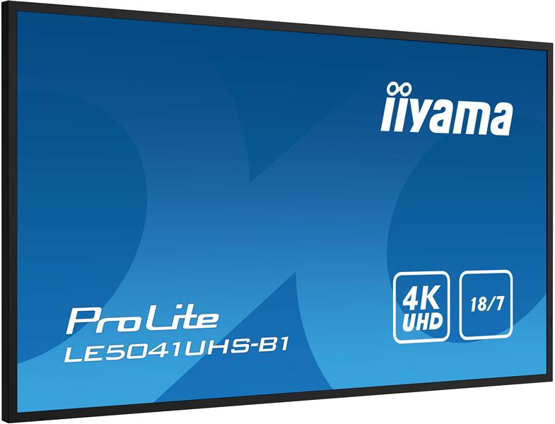 iiyama LE5041UHS-B1 beeldkrant Digitale signage flatscreen 125,7 cm (49.5"") LCD 350 cd/m² 4K Ultra HD Zwart 18/7