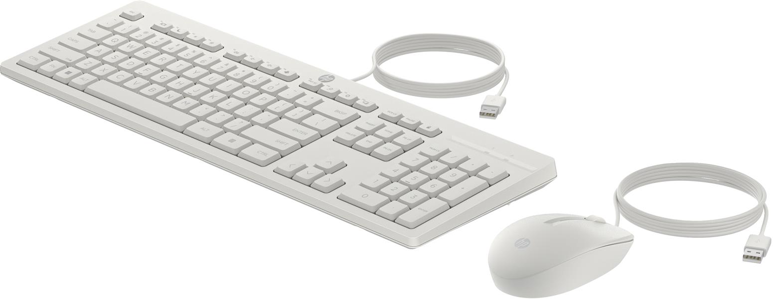 HP 225 Wired Mouse and Keyboard Combo White