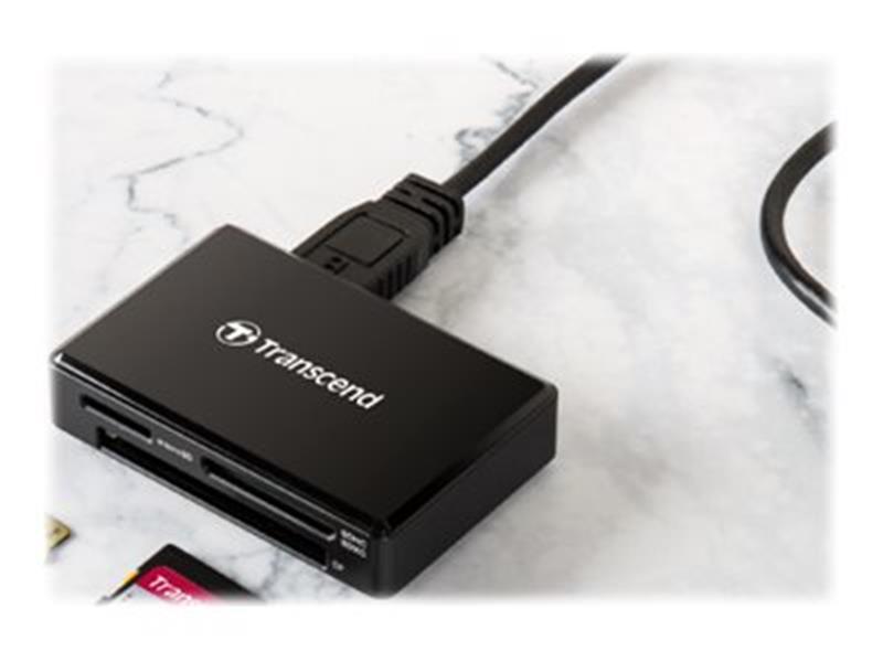 Transcend RDF8 geheugenkaartlezer Zwart Micro-USB