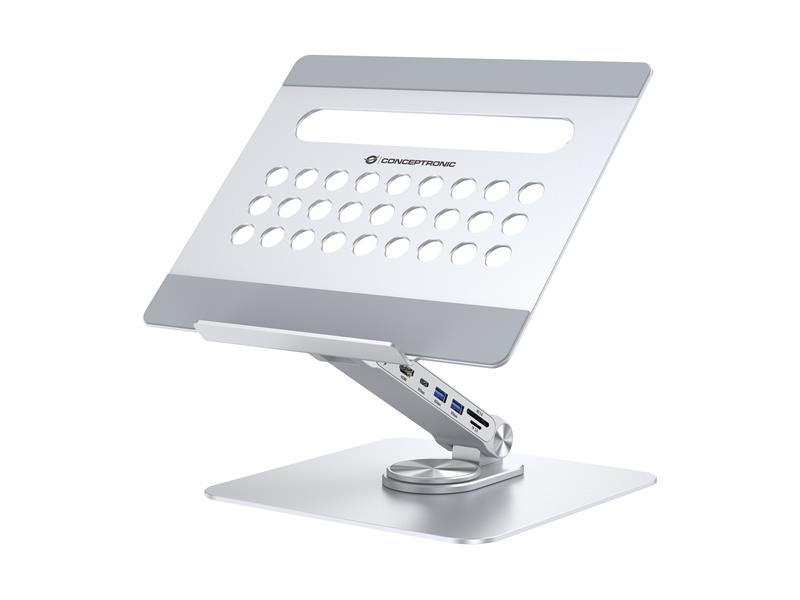 Conceptronic DONN27G laptopstandaard Zilver