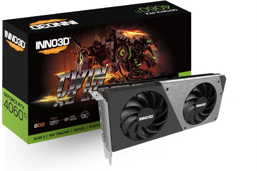 INNO3D GeForce RTX 4060 Ti Twin X2 OC 8GB GDDR6 128-bit 2565 18Gbps