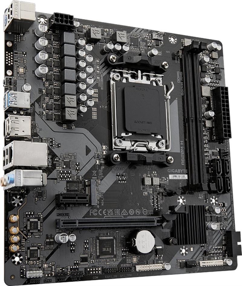 GIGABYTE A620M H moederbord AMD A620 Socket AM5 micro ATX