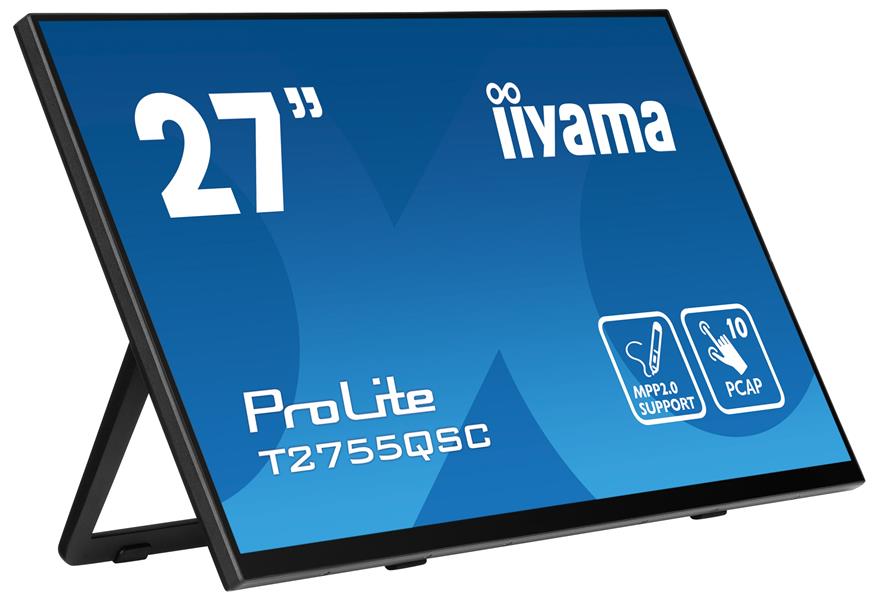 iiyama ProLite T2755QSC-B1 computer monitor 68,6 cm (27"") 2560 x 1440 Pixels Full HD LCD Touchscreen Zwart