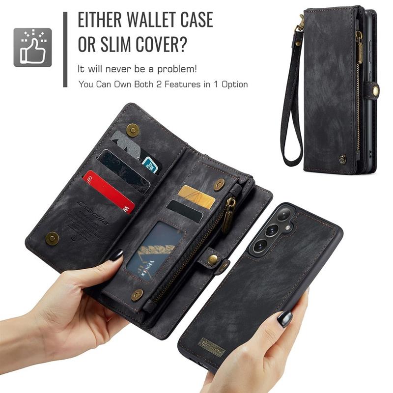 Caseme Case Samsung Galaxy S24 FE - Multifunctional Wallet - Black