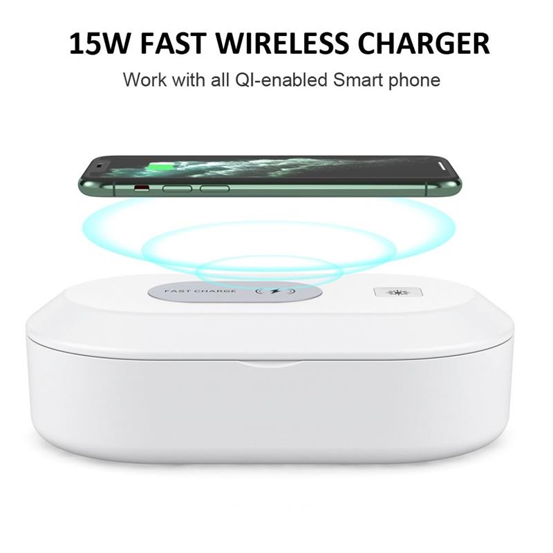 CASEME UV Box Smartphone Cleaner Wireless Charger white 