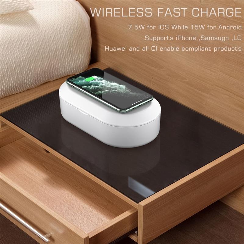 CASEME UV Box Smartphone Cleaner Wireless Charger white 