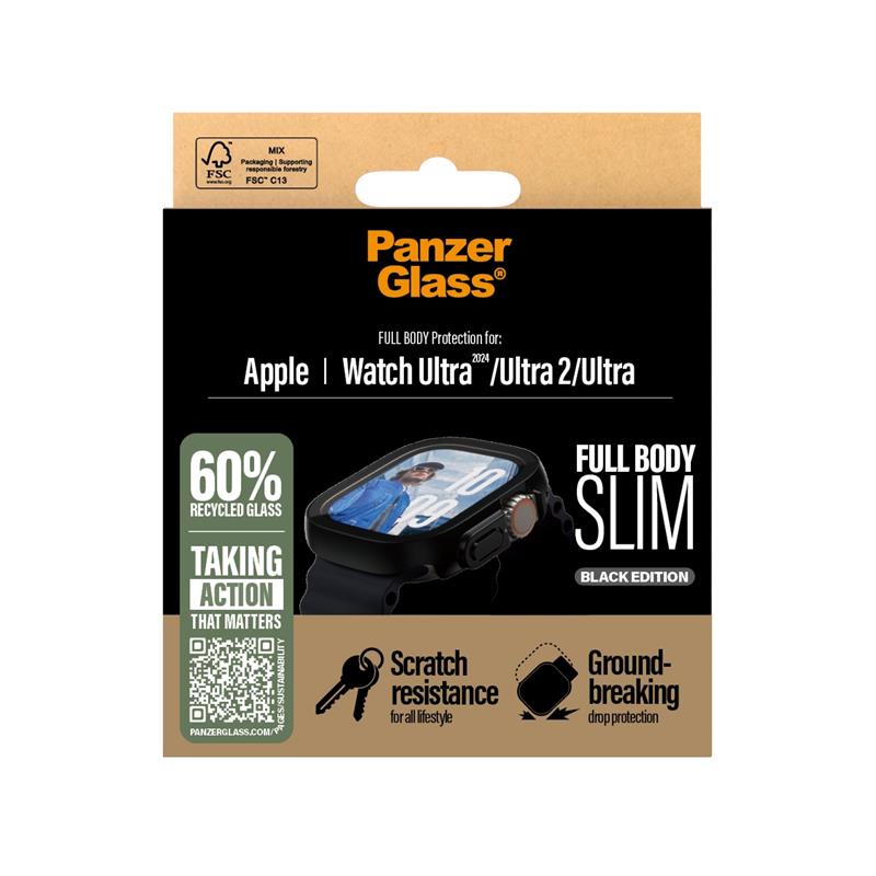 PanzerGlass PG Scrn Snap FB Slim BK Watch Ultra 2024 Transparant Polyethyleentereftalaat (PET)