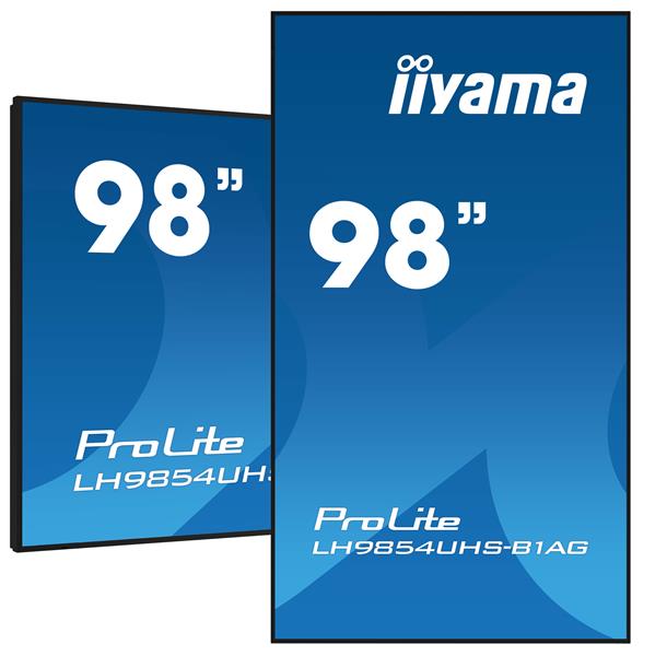 iiyama LH9854UHS-B1AG beeldkrant Digitale signage flatscreen 2,48 m (97.5"") LCD Wifi 500 cd/m² 4K Ultra HD Zwart Type processor Android 11 24/7