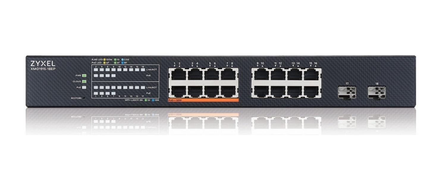 Zyxel XMG1915-18EP Managed L2 2.5G Ethernet (100/1000/2500) Power over Ethernet (PoE)