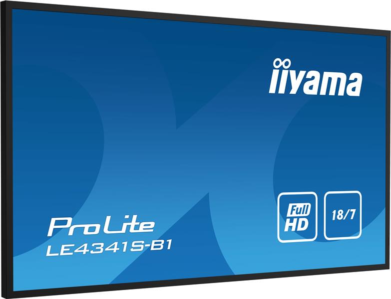 iiyama LE4341S-B1 beeldkrant Digitale signage flatscreen 108 cm (42.5"") LCD 350 cd/m² Full HD Zwart 18/7