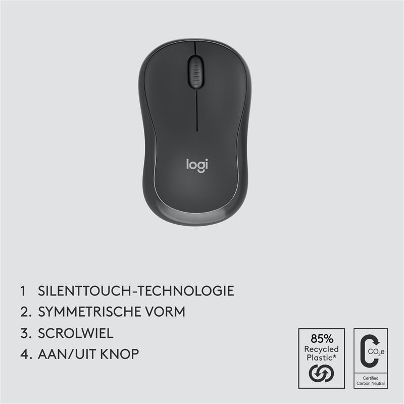 Logitech MK370 Combo for Business toetsenbord Inclusief muis RF-draadloos + Bluetooth AZERTY Belgisch Grafiet