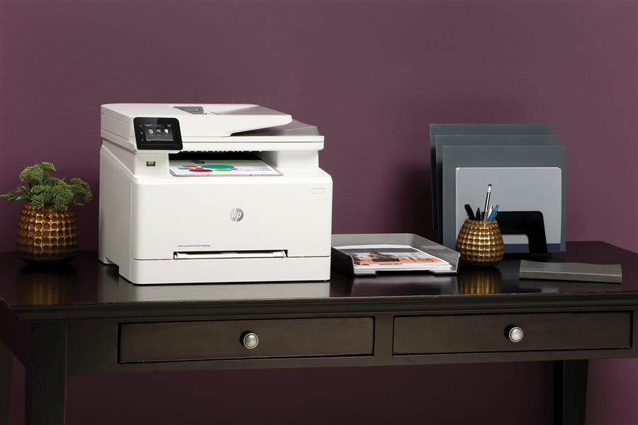 HP Color LaserJet Pro MFP M283fdn, Color, Printer voor Printen, kopiëren, scannen, faxen, Printen via USB-poort aan voorzijde; Scannen naar e-mail; Du
