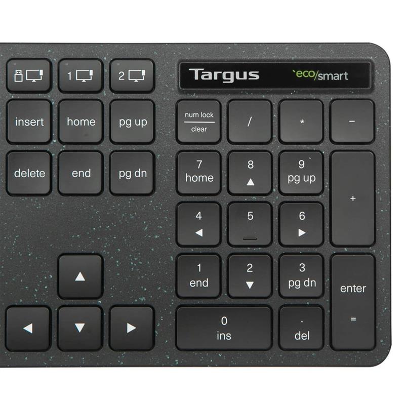 Targus AKB873UK toetsenbord Universeel RF-draadloos + Bluetooth QWERTY Brits Engels Zwart