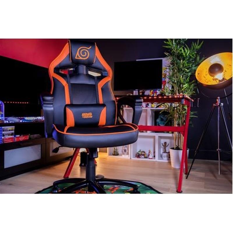 Konix Naruto 78441116680 gamestoel Gaming leunstoel Gecapitonneerde zitting Zwart, Oranje