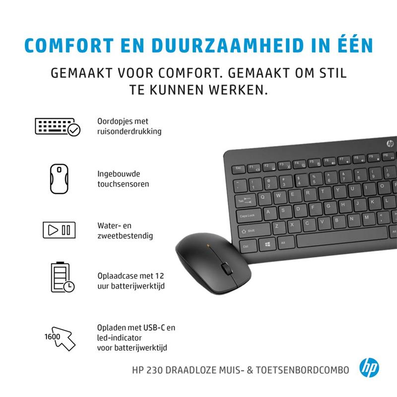 HP 230 draadloze muis- en toetsenbordcombo