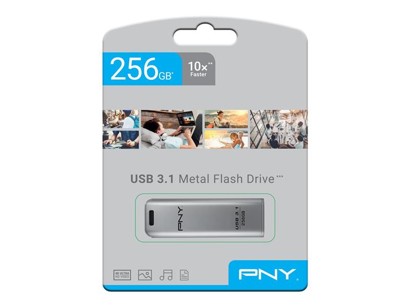 PNY USB3.1 Elite Steel 3.1 USB Stick 256GB Retail