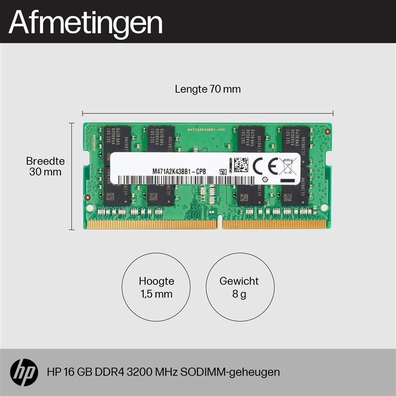 HP 16GB DDR4 3200 SODIMM Memory geheugenmodule