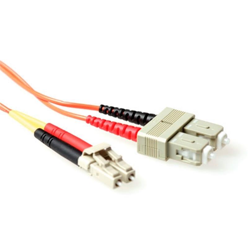 Ewent EL8001 Glasvezel kabel 1 m 2x LC 2x SC OM1 Oranje