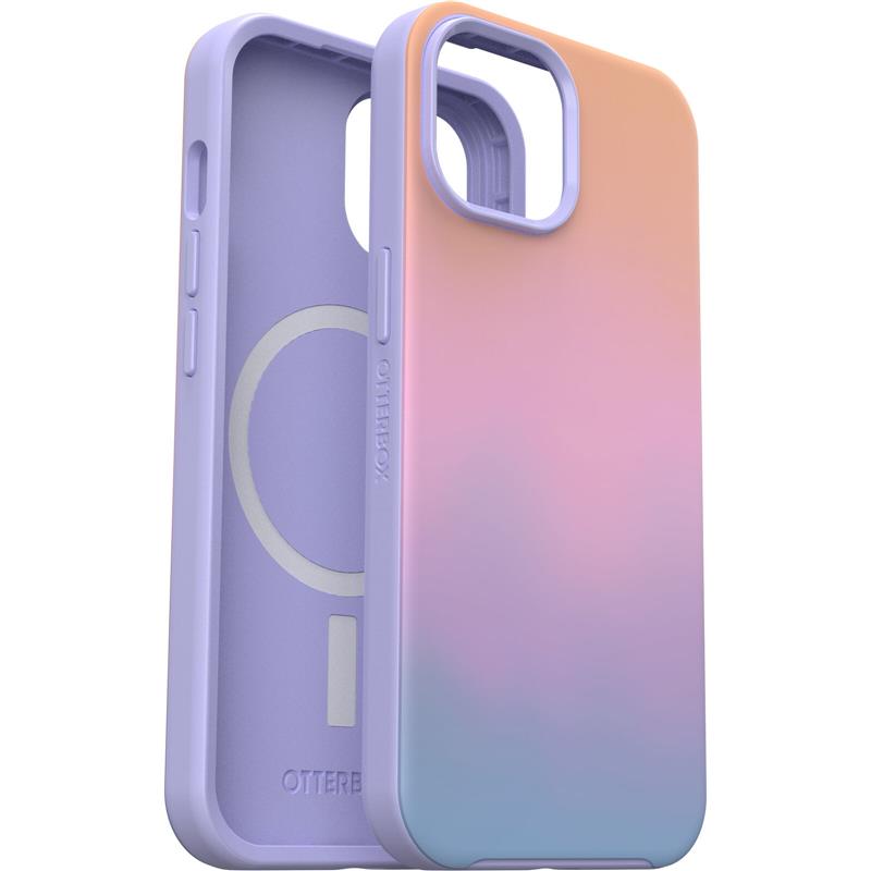 OtterBox Symmetry Series voor MagSafe voor iPhone 15, Soft Sunset (Purple)