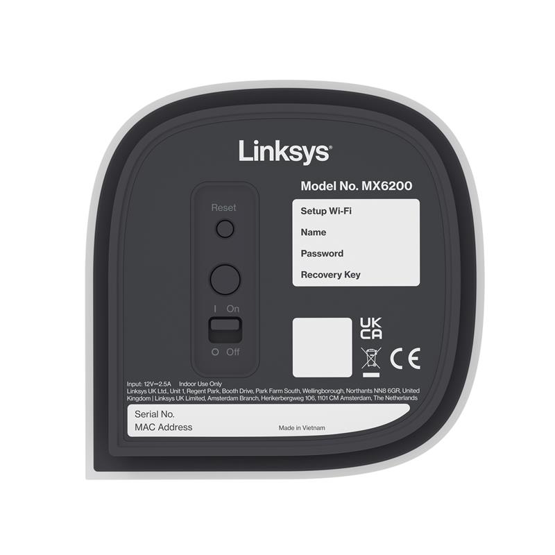 LINKSYS MX6202 Tri-Band Mesh WiFi Router