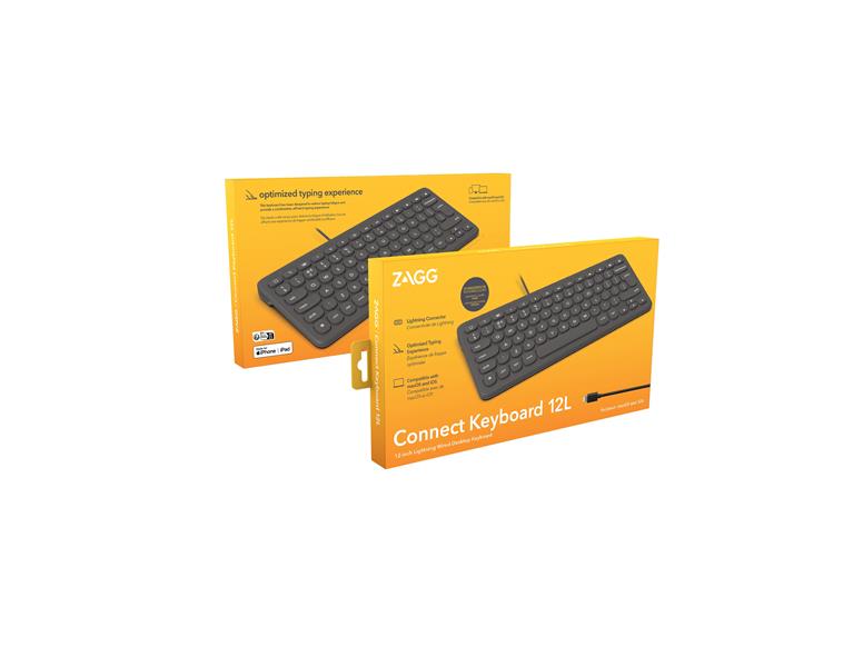 ZAGG Connect Keyboard 12L toetsenbord Lightning QWERTZ Zwitsers Zwart