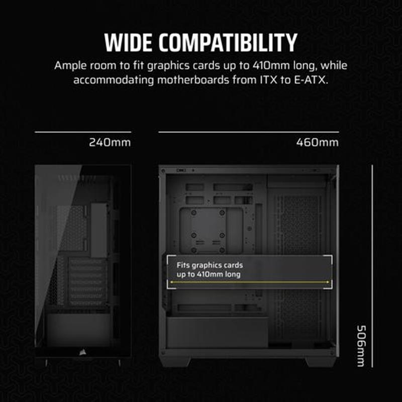 Corsair 3500X Midi Tower Zwart