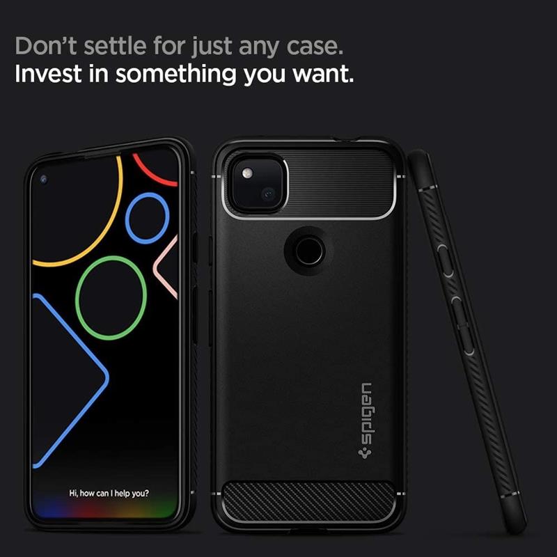 Spigen Case Google Pixel 4a - Rugged Armor - Black