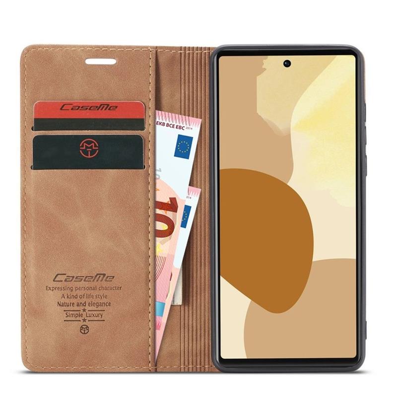 Caseme Case Google Pixel 6 Pro - Retro Wallet Case - Brown