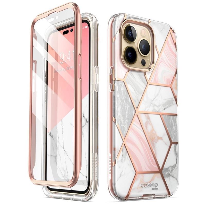 Supcase iPhone 14 Pro - Cosmo Case - Marble Pink