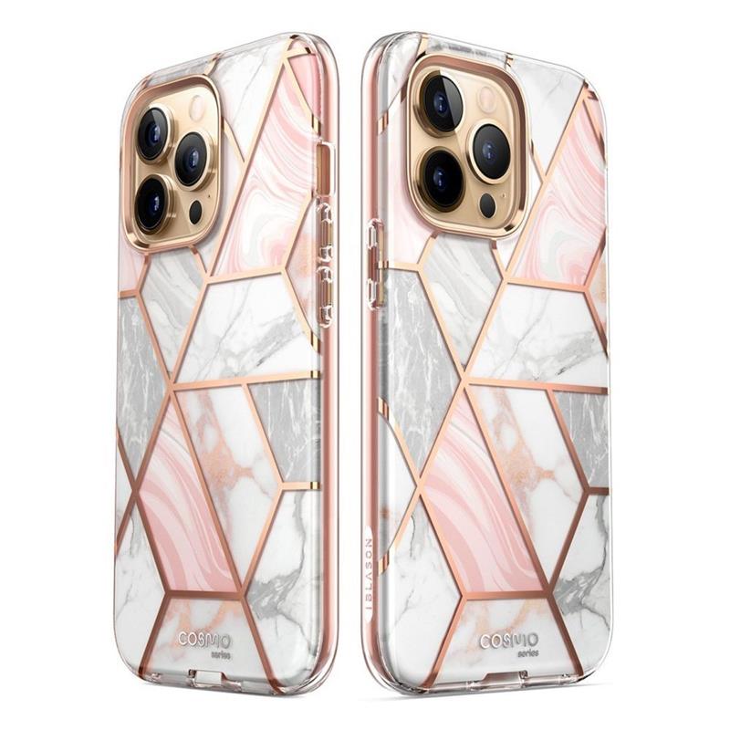 Supcase iPhone 14 Pro - Cosmo Case - Marble Pink