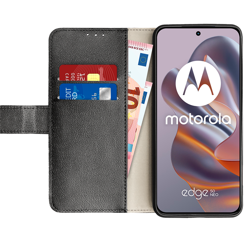 Motorola Edge 50 Neo - Classic Wallet Case - Black