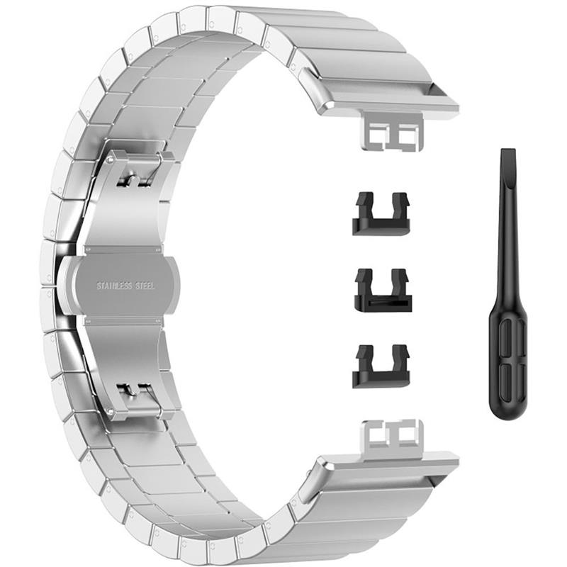 Chain Metalen Watchband Huawei Watch Fit Silver 