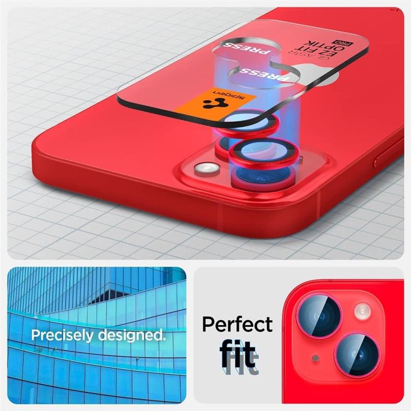 Spigen Lens protector iPhone 14 14 Plus - Glass Optik - Red