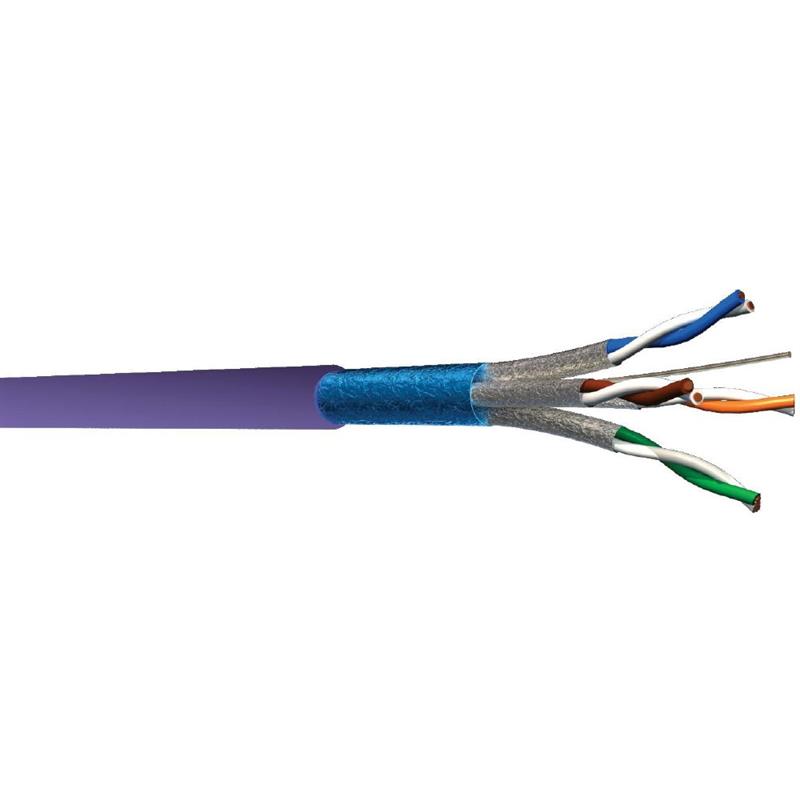 Multimedia Connect CAT 6A F FTP LSZH massief 305 m paars