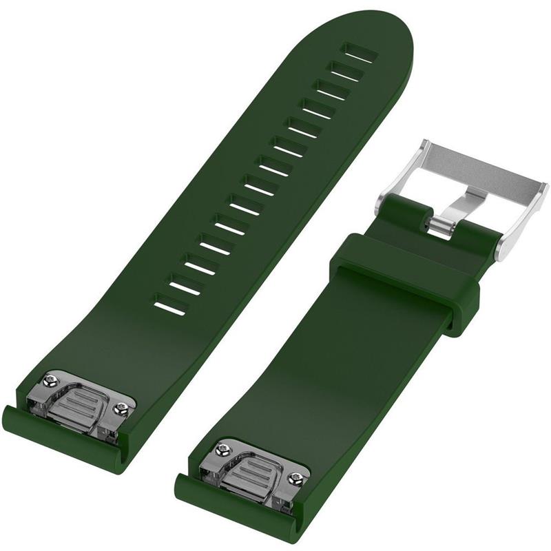 Sportbandje Garmin Fenix 3 Fenix 3HR Silicone Watchband Dark Green 