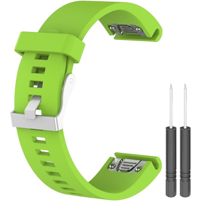 Sportbandje voor Garmin Fenix 5S Silicone Watchband Green 