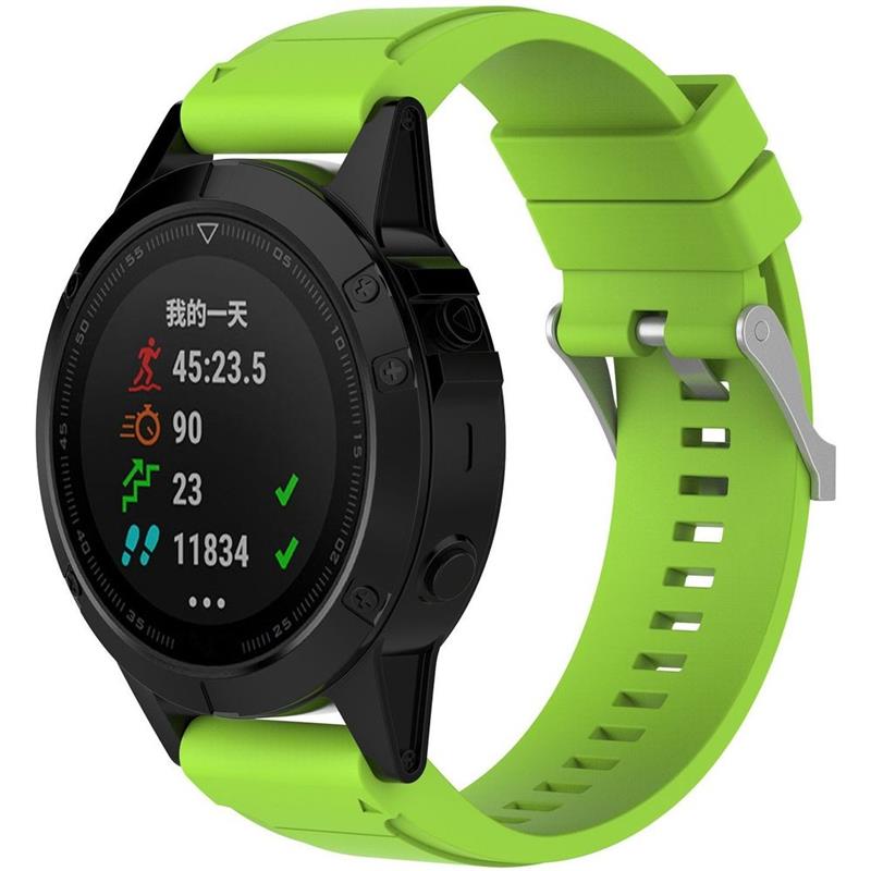 Sportbandje voor Garmin Fenix 5S Silicone Watchband Green 