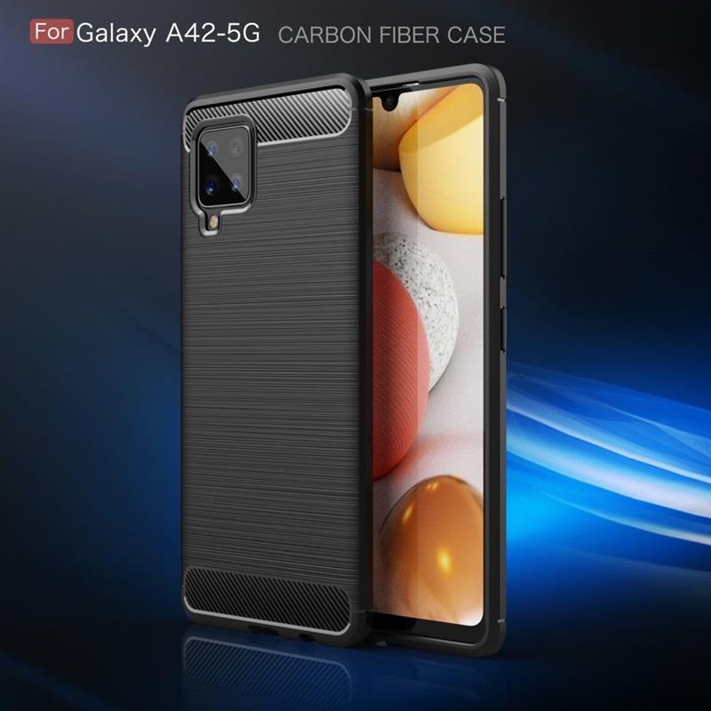 Samsung Galaxy A42 - Rugged Soft TPU Case - Black