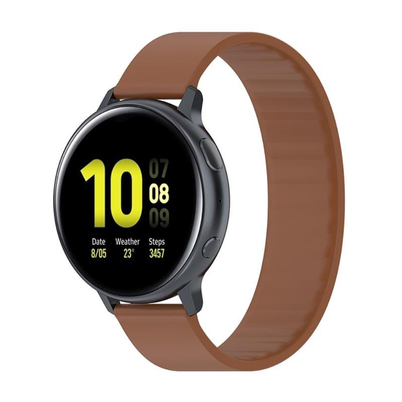 Watch Strap Samsung Galaxy Watch 4 5 6 7 20mm - Silicone Sport Band - Brown