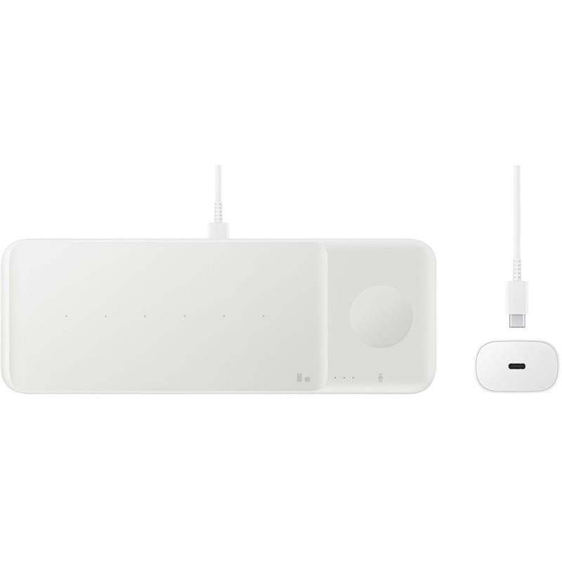 Samsung Wireless Charger Trio Headset, Smartphone, Smartwatch Wit USB Draadloos opladen Snel opladen Binnen